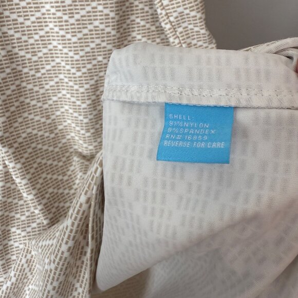 J.McLaughlin XL Womens Long-Sleeve White Geometric Pattern Dress - Picture 6 of 8